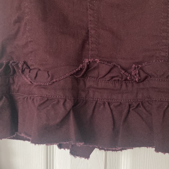 INC Denim Jacket Maroon Raisin color Size Petite - Picture 3 of 6